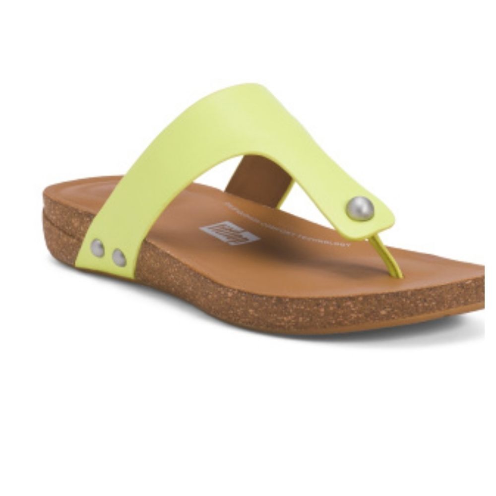 Fitflop iQushion Toe‎ Post Sandals- Sunny Lime